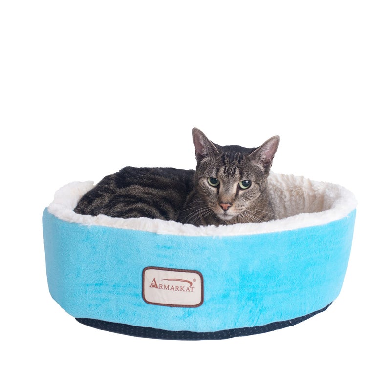 Armarkat Pet Bed, 14-Inch Diameter C12HTL/MB, Ivory - Image 2